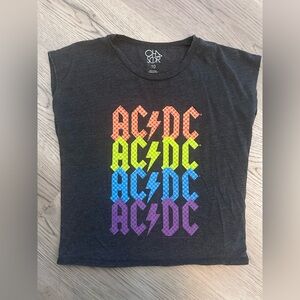 Chaser Girls AC/DC Rainbow Graphic Tee Size 10